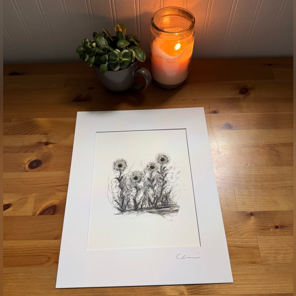 New Original Signed Artwork Ink and Watercolor on Paper